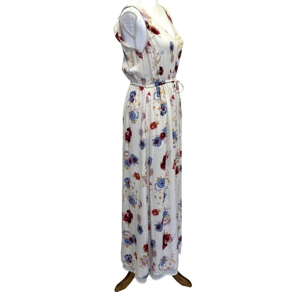 Lucky Brand cream floral maxidress, small, coastal, beach, flowy, wedding - Picture 2 of 7